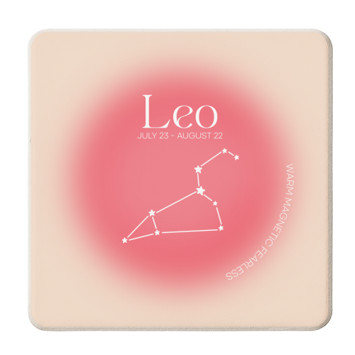 Leo Aura - personalised beer coaster by Pink and Pip