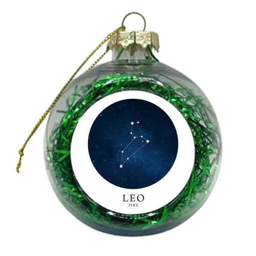 LEO - xmas bauble by Paper Deep Design