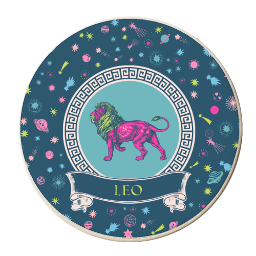 Leo - personalised beer coaster by Wallace Elizabeth