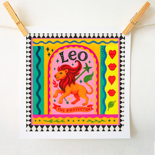 Leo star sign - A1 - A4 art print by Wallace Elizabeth