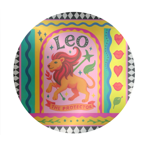 Leo star sign - Circle Sticker by Wallace Elizabeth