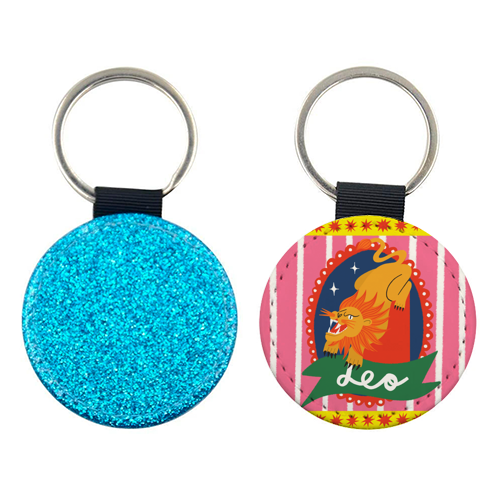 Leo Star Sign Design - keyring by AbiGoLucky