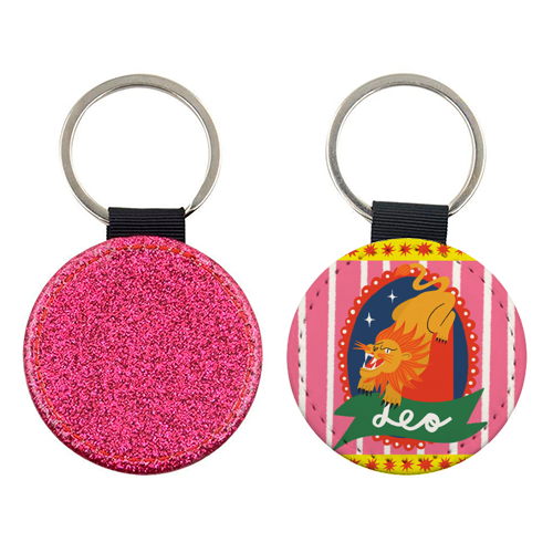 Leo Star Sign Design - keyring by AbiGoLucky