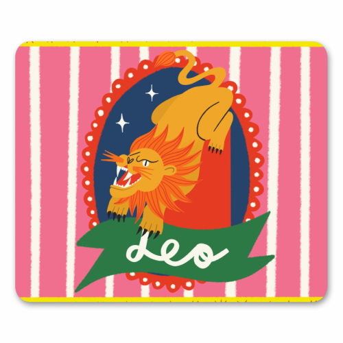 Leo Star Sign Design - mouse mat by AbiGoLucky