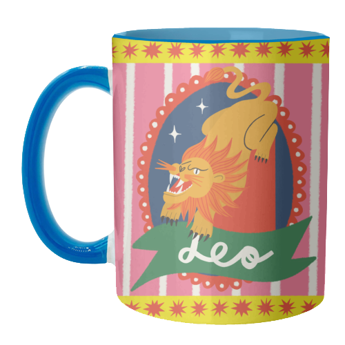 Leo Star Sign Design - unique mug by AbiGoLucky