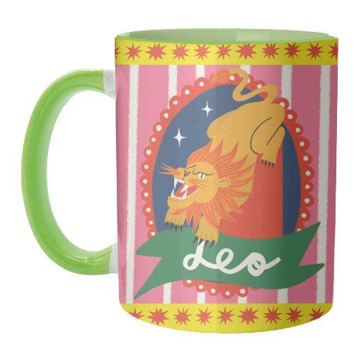 Leo Star Sign Design - unique mug by AbiGoLucky
