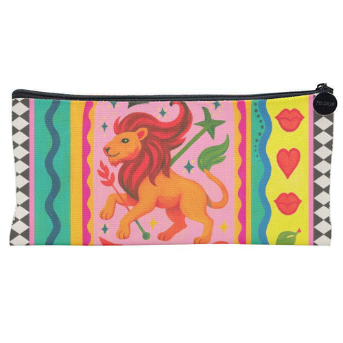 Leo star sign - flat pencil case by Wallace Elizabeth