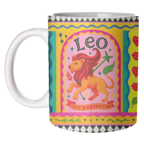 Leo star sign - unique mug by Wallace Elizabeth