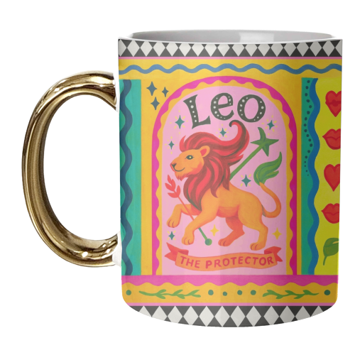 Leo star sign - unique mug by Wallace Elizabeth
