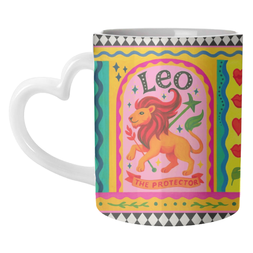 Leo star sign - unique mug by Wallace Elizabeth