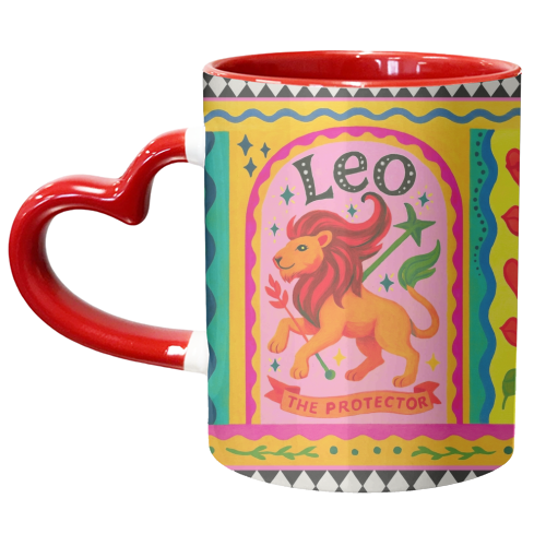 Leo star sign - unique mug by Wallace Elizabeth