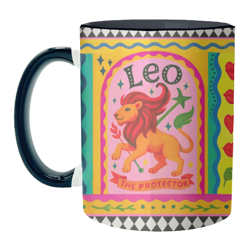 Leo star sign - unique mug by Wallace Elizabeth