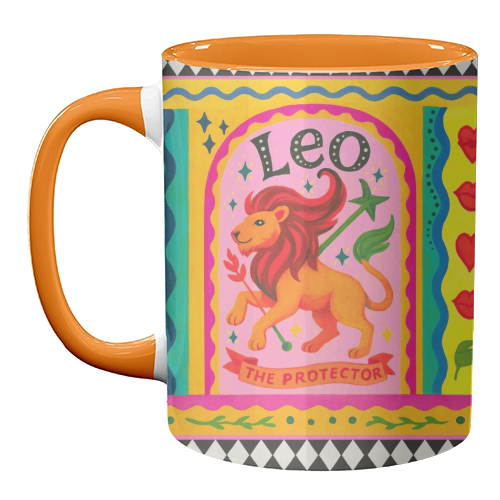 Leo star sign - unique mug by Wallace Elizabeth