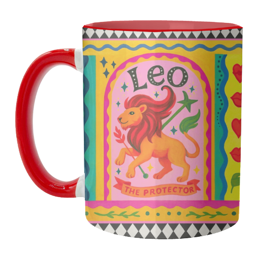 Leo star sign - unique mug by Wallace Elizabeth