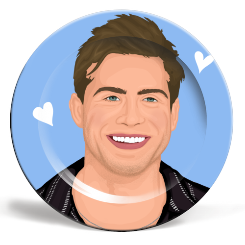 Leo Woodall Illustration - ceramic dinner plate by By Rosybum