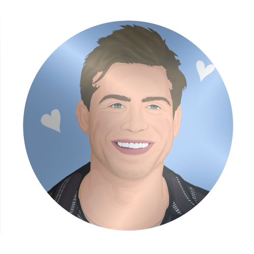 Leo Woodall Illustration - Circle Sticker by By Rosybum