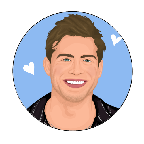 Leo Woodall Illustration - Circle Sticker by By Rosybum