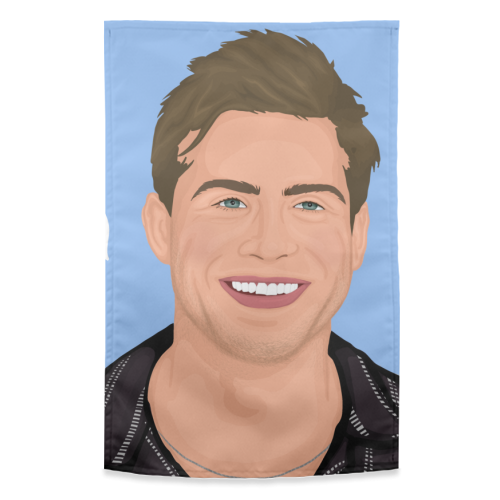 Leo Woodall Illustration - funny tea towel by By Rosybum