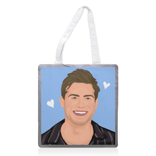 Leo Woodall Illustration - printed canvas tote bag by By Rosybum