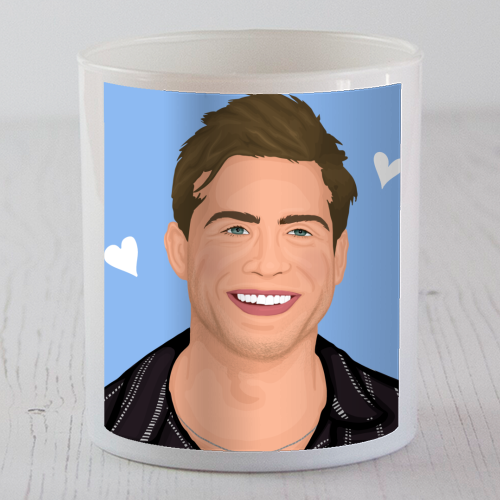 Leo Woodall Illustration - scented candle by By Rosybum