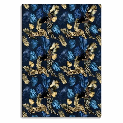 Leopard animal print - v.Blue - personalised A4, A5, A6 notebook by Anastasios Konstantinidis