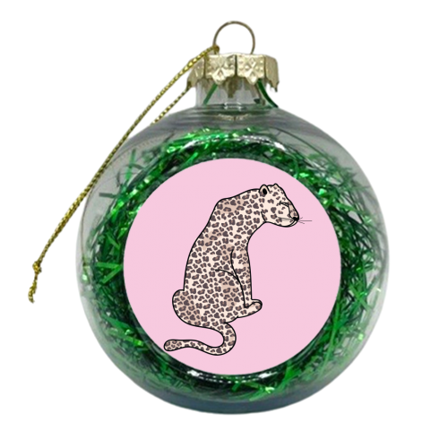 Leopard Illustration - xmas bauble by Mols & Mae