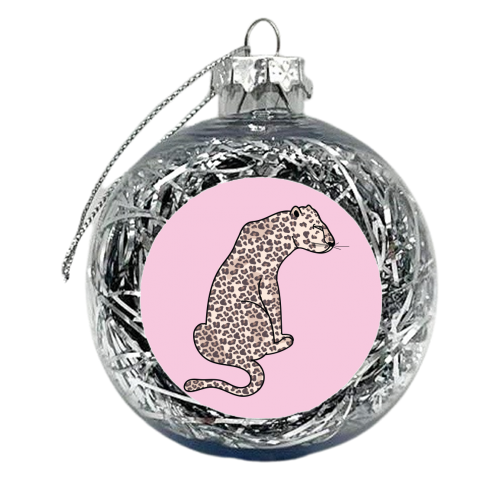 Leopard Illustration - xmas bauble by Mols & Mae