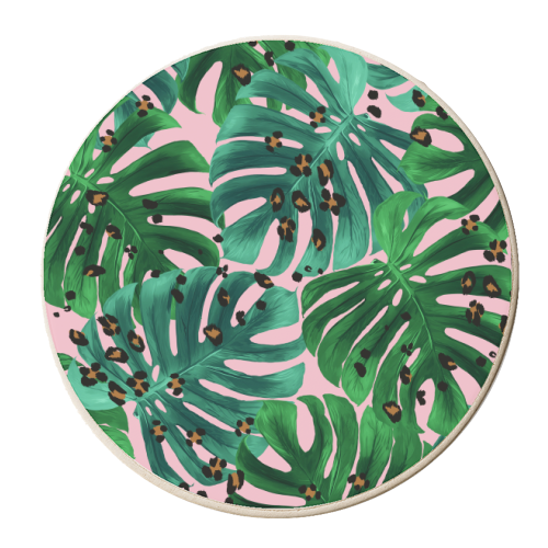 LEOPARD LEAVES - personalised beer coaster by PEARL & CLOVER