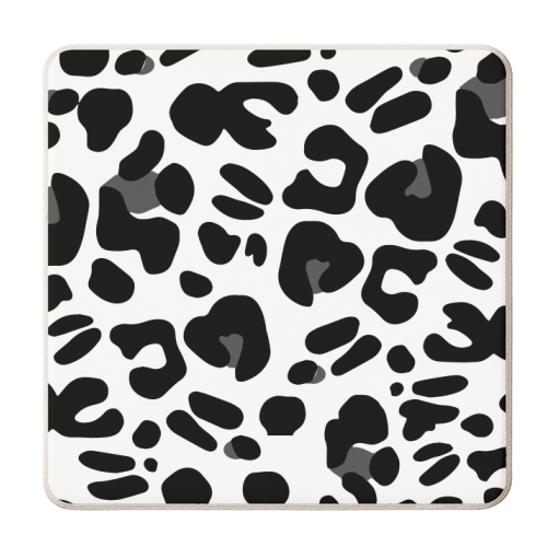 Leopard Love Monochrome Animal Print - personalised beer coaster by Betty & The Roses
