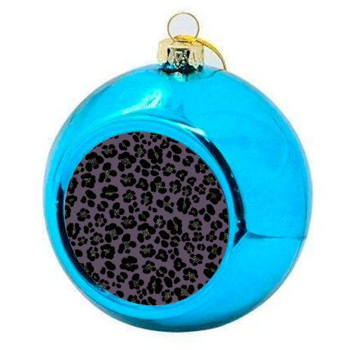 Leopard Print Glam #3 (Faux Glitter) #pattern #decor #art - colourful christmas bauble by Anita Bella Jantz