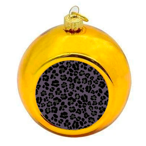 Leopard Print Glam #3 (Faux Glitter) #pattern #decor #art - colourful christmas bauble by Anita Bella Jantz