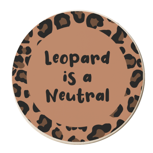 Leopard Print is a Neutral - personalised beer coaster by Rock and Rose Creative