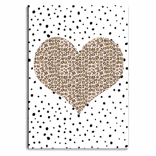 Leopard Print Love Heart - personalised A4, A5, A6 notebook by The 13 Prints