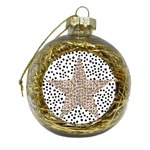 Leopard Print Star - xmas bauble by The 13 Prints