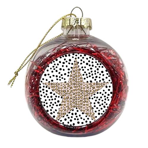 Leopard Print Star - xmas bauble by The 13 Prints
