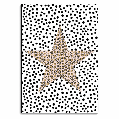 Leopard Print Star - personalised A4, A5, A6 notebook by The 13 Prints