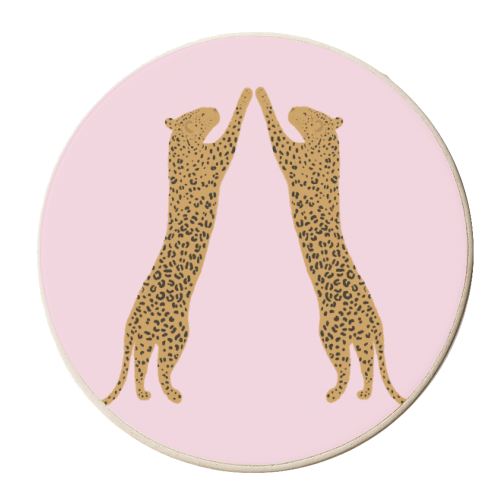 Leopards - personalised beer coaster by Ella Seymour