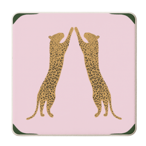 Leopards - personalised beer coaster by Ella Seymour