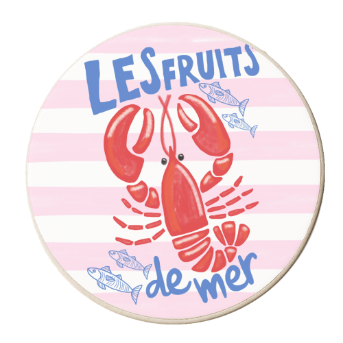 Les fruits de mer - personalised beer coaster by The Boy and the Bear