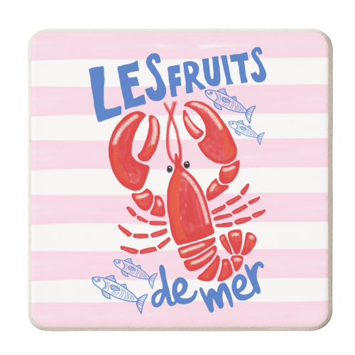 Les fruits de mer - personalised beer coaster by The Boy and the Bear