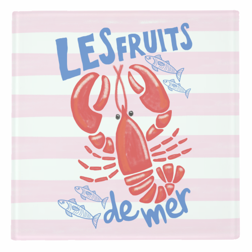 Les fruits de mer - personalised beer coaster by The Boy and the Bear