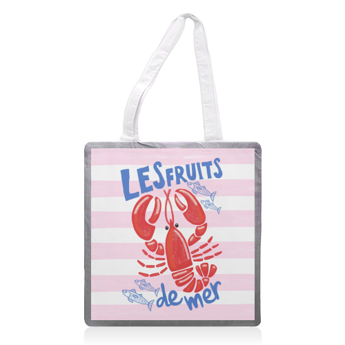 Les fruits de mer - printed canvas tote bag by The Boy and the Bear