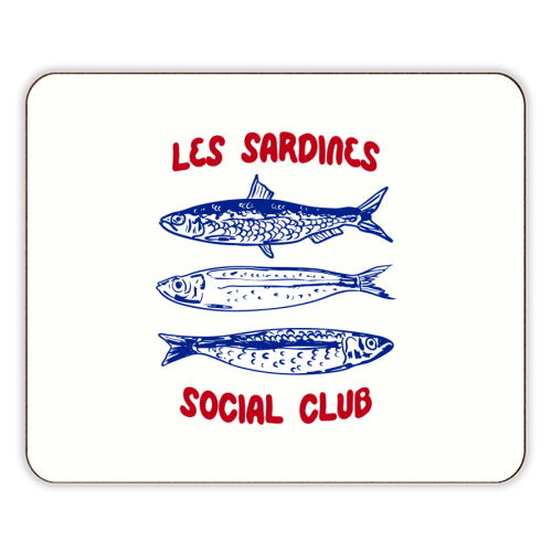 Les Sardine Social Club – Bold French Fish Art - designer placemat by EZbie