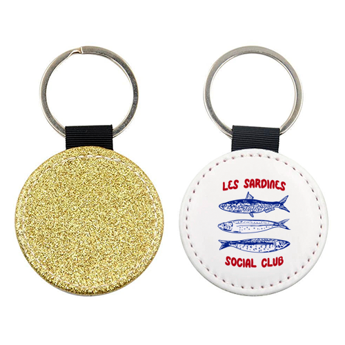 Les Sardine Social Club – Bold French Fish Art - keyring by EZbie