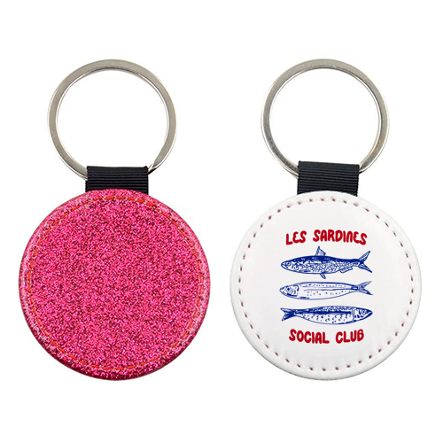 Les Sardine Social Club – Bold French Fish Art - keyring by EZbie