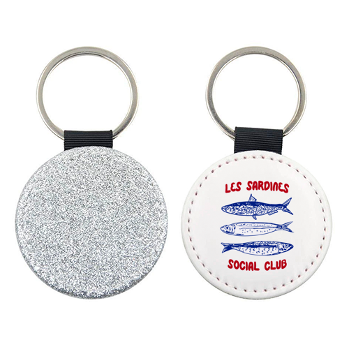 Les Sardine Social Club – Bold French Fish Art - keyring by EZbie