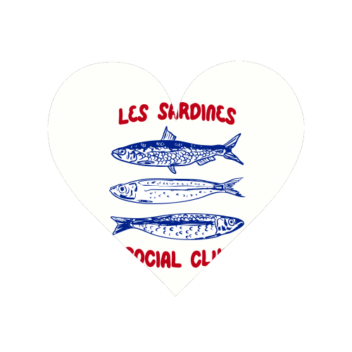 Les Sardine Social Club – Bold French Fish Art - Magnet by EZbie
