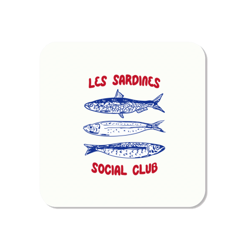 Les Sardine Social Club – Bold French Fish Art - Magnet by EZbie