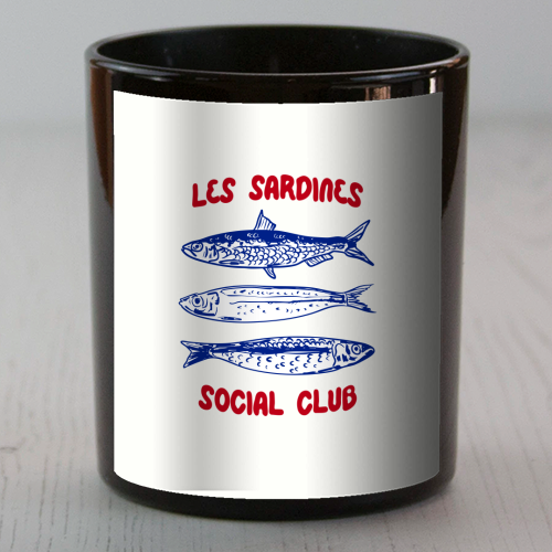Les Sardine Social Club – Bold French Fish Art - scented candle by EZbie