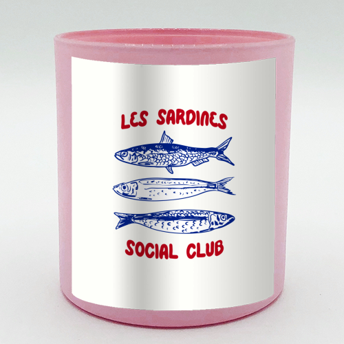 Les Sardine Social Club – Bold French Fish Art - scented candle by EZbie